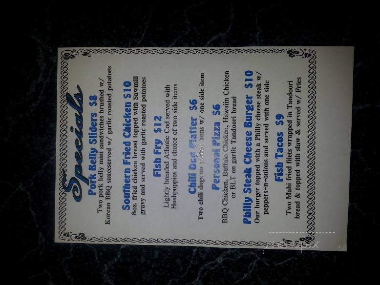 Blue Springs Marina - Ten Mile, TN menu_pic