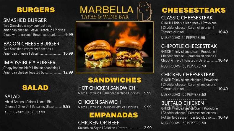 Marbella Ristorante - Ellenville, NY menu_pic
