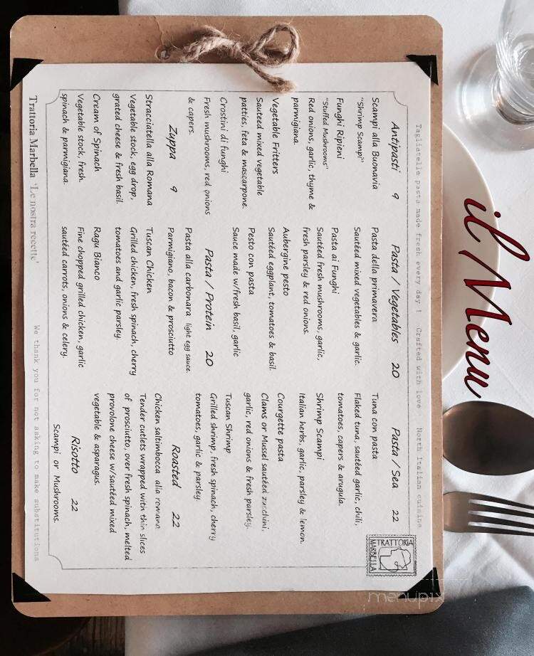 Marbella Ristorante - Ellenville, NY menu_pic