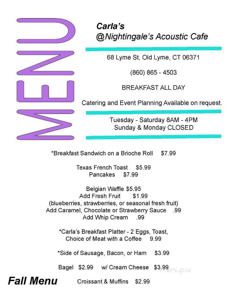 Nightingale's Acoustic Cafe - Old Lyme, CT