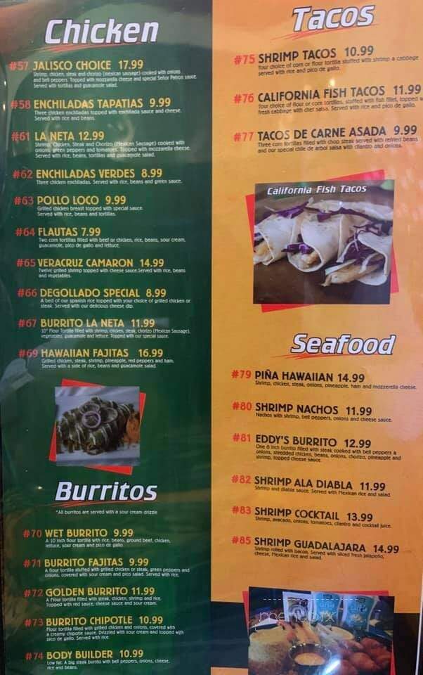 La Neta Mexican Grill - Wapakoneta, OH menu_pic