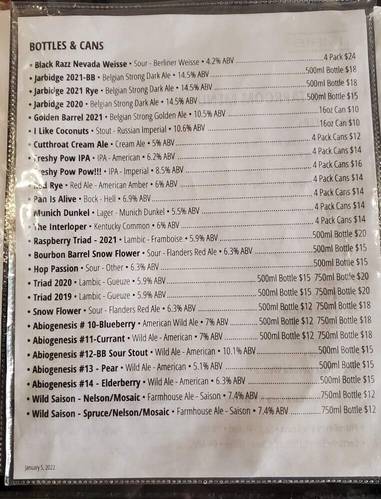 Imbib Custom Brews - Sparks, NV menu_pic