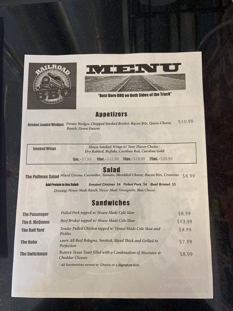 Railroad BBQ - Columbia, SC menu_pic