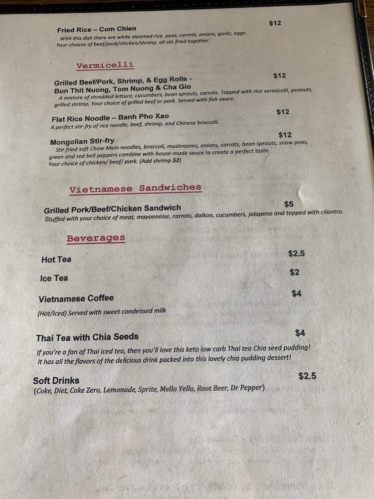 Pho House Vietnamese Rice & Noodles - Meridian, ID menu_pic