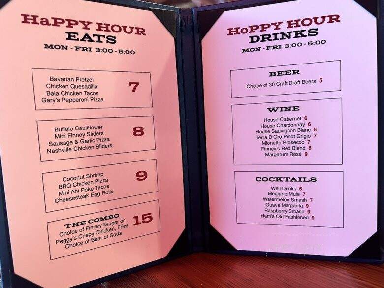 Finney's Crafthouse - Burbank, CA menu_pic