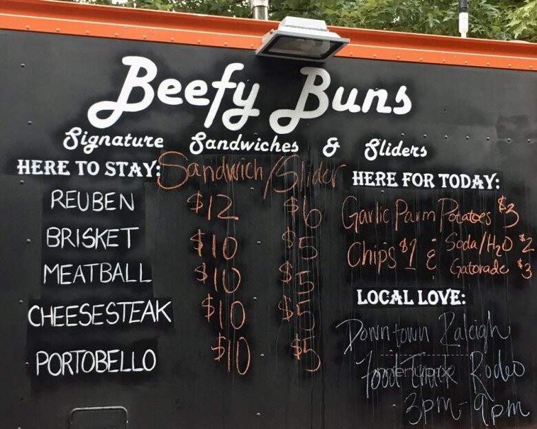 Beefy Buns - Raleigh, NC menu_pic