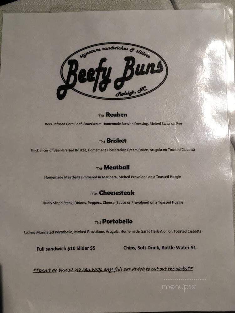 Beefy Buns - Raleigh, NC menu_pic
