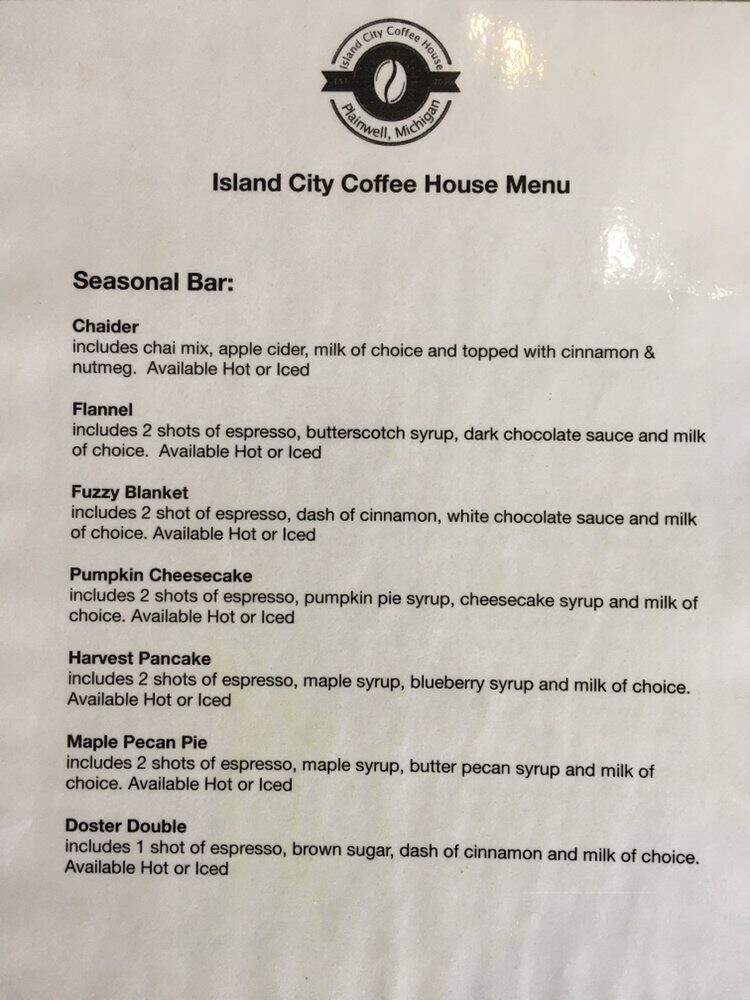 Island City Coffee Shop - Plainwell, MI