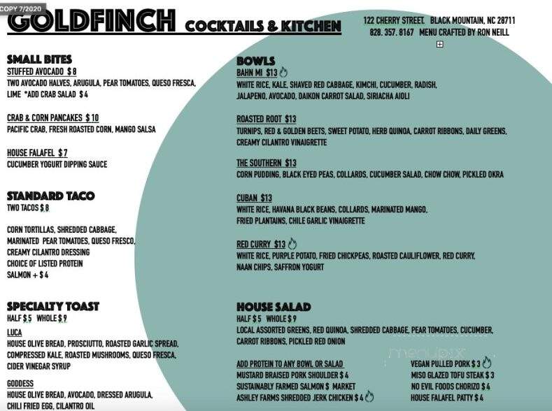Goldfinch Kitchen & Cocktails - Black Mountain, NC