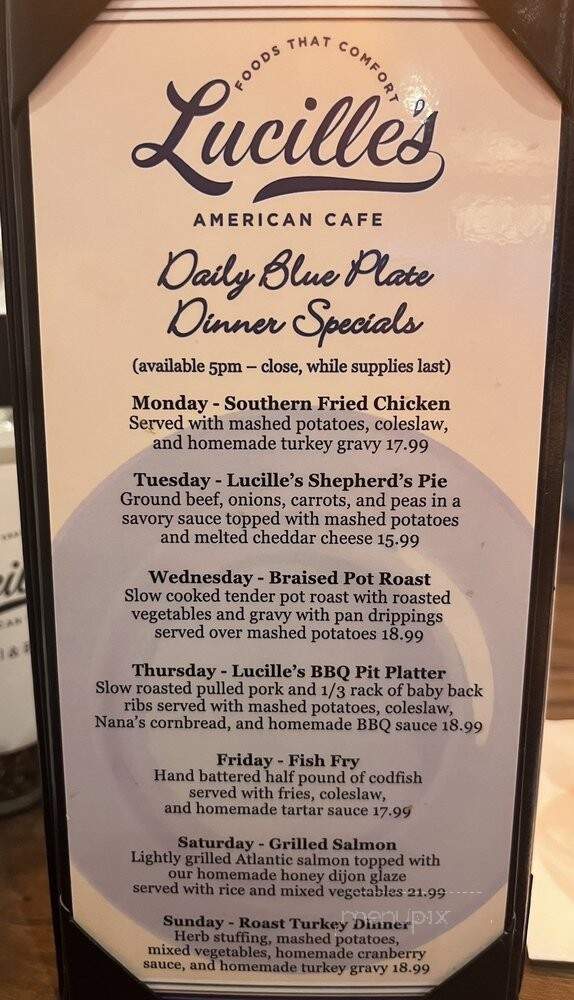 Lucilles American Cafe - Winter Haven, FL menu_pic