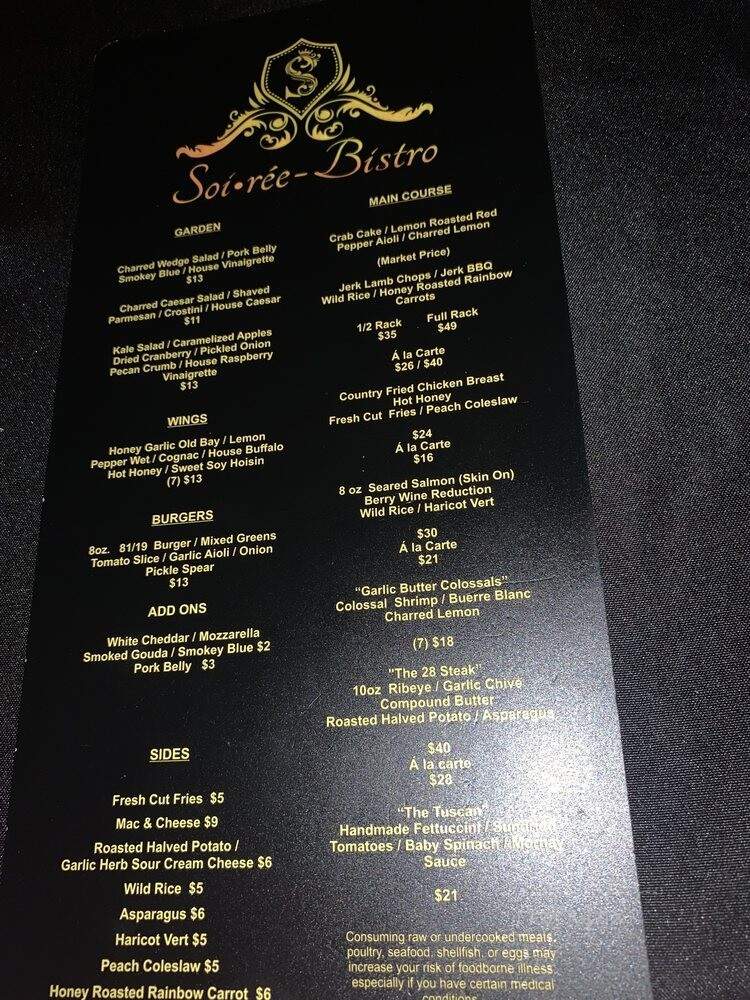 Soiree Bistro 757 - Norfolk, VA menu_pic