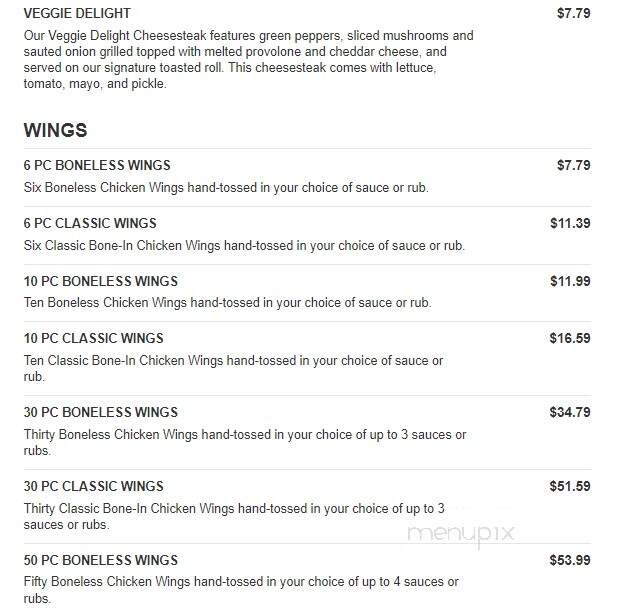 Charleys Philly Steaks - North Versailles, PA menu_pic