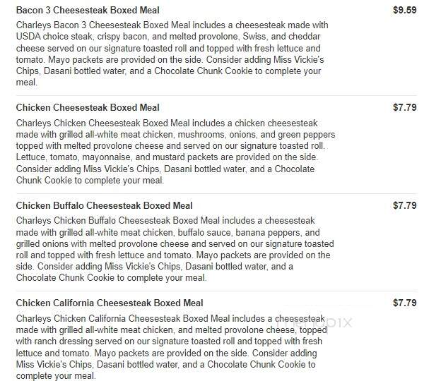 Charleys Philly Steaks - North Versailles, PA menu_pic