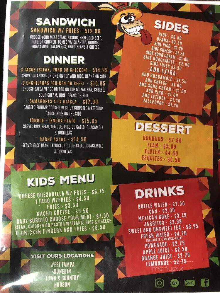 Crazy Burrito - Hudson, FL menu_pic