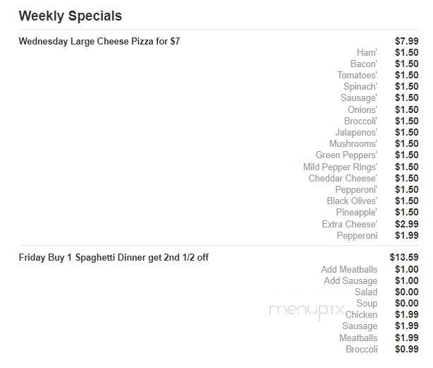 Chewy's - Altoona, PA menu_pic