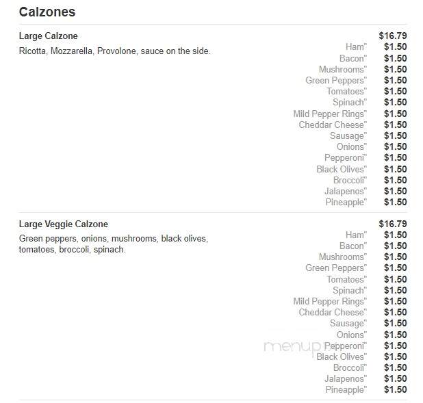 Chewy's - Altoona, PA menu_pic