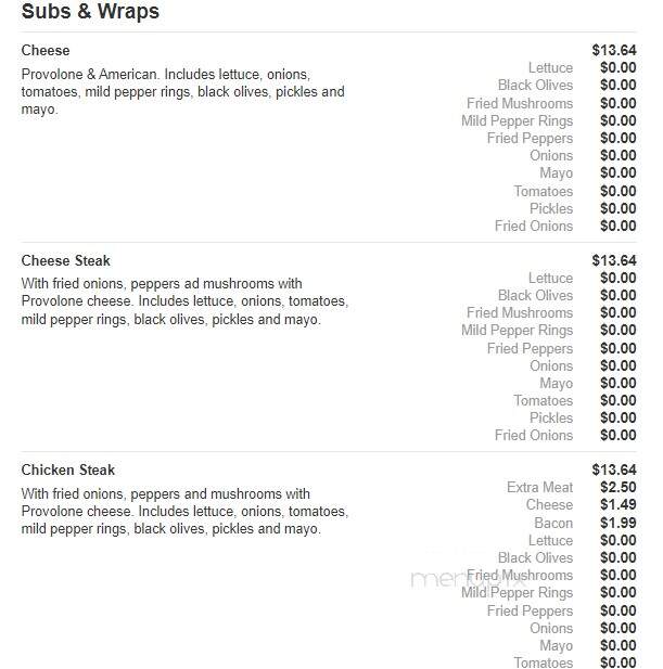 Chewy's - Altoona, PA menu_pic