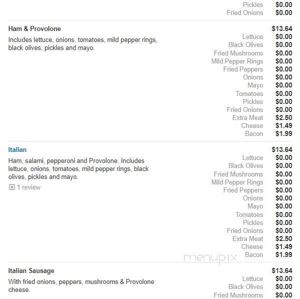 Chewy's - Altoona, PA menu_pic