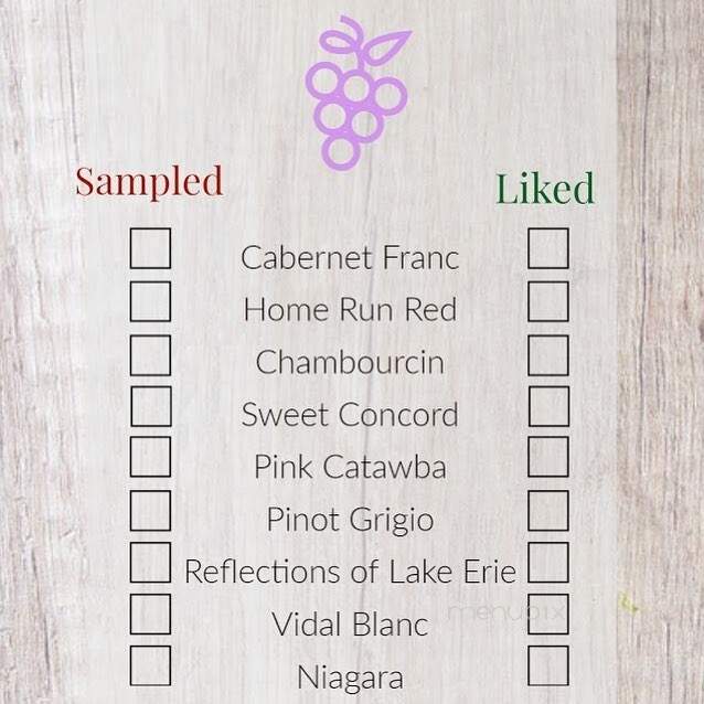 Klingshirn Winery - Avon Lake, OH menu_pic