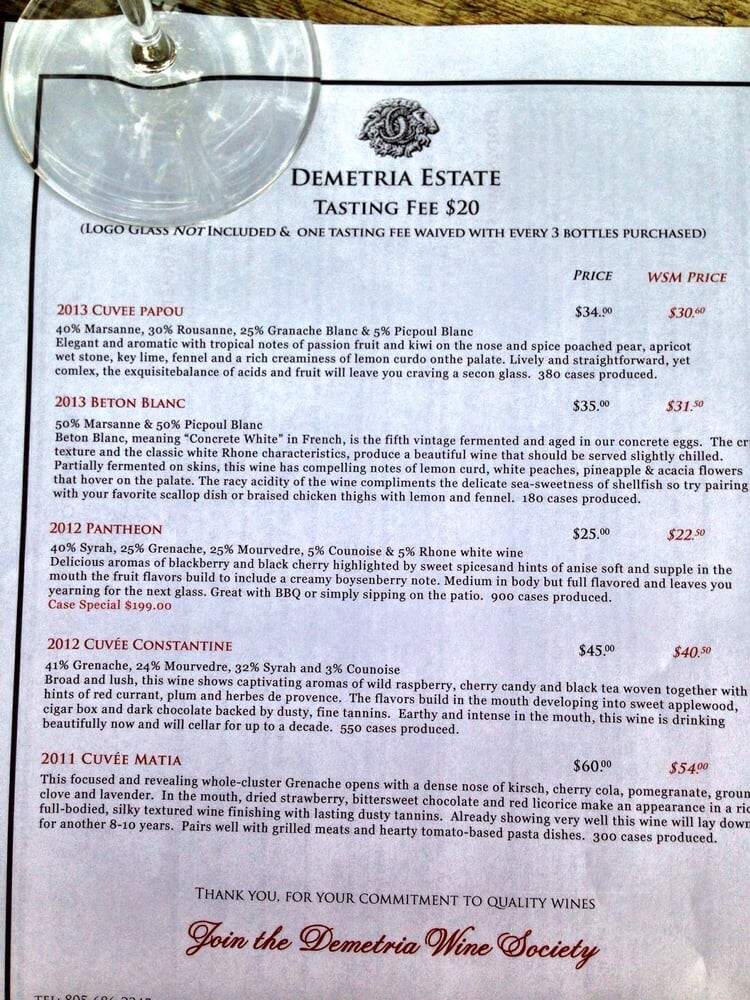 Demetria Estate Winery - Los Olivos, CA