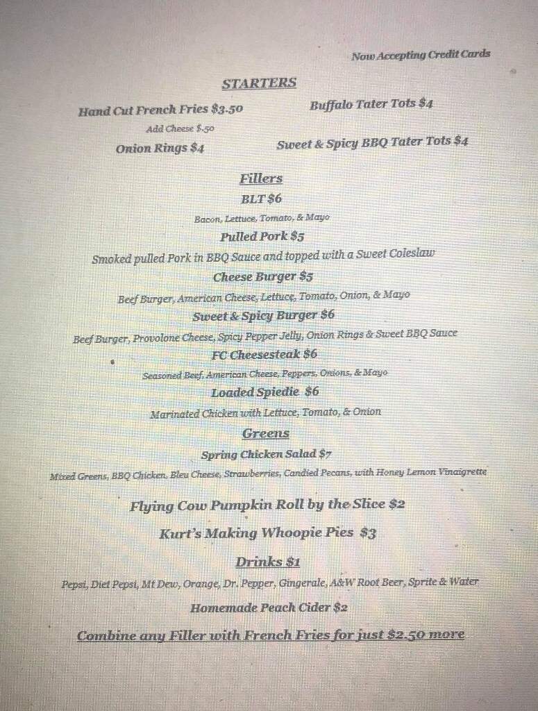 Grovedale Winery & Vineyards - Wyalusing, PA menu_pic