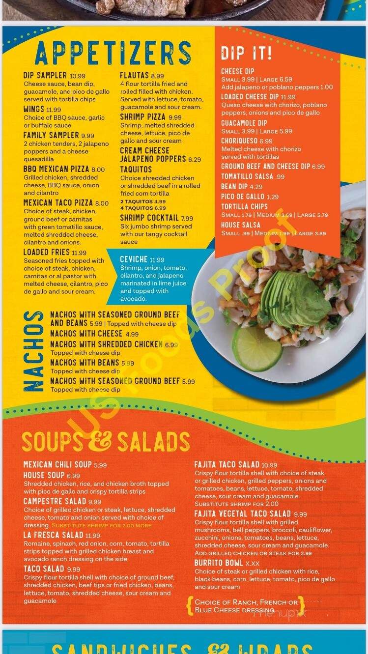 El Campesino - Mansfield, OH menu_pic