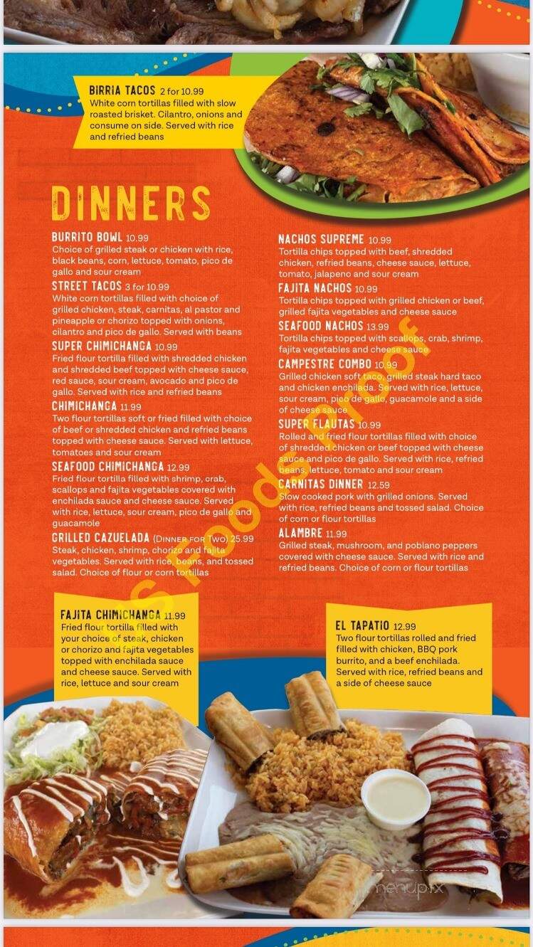 El Campesino - Mansfield, OH menu_pic