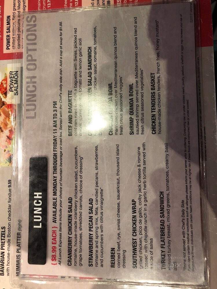 Recovery Sports Grill - Charleston, WV menu_pic