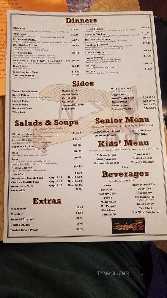 Speedway Restaurant - Grand Forks, ND menu_pic