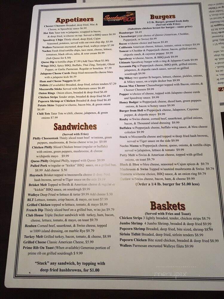 Speedway Restaurant - Grand Forks, ND menu_pic