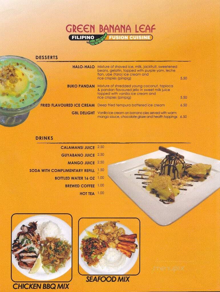 Green Banana Leaf - Chino Hills, CA menu_pic