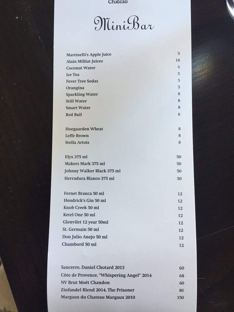 Chateau Marmont Restaurant - West Hollywood, CA menu_pic