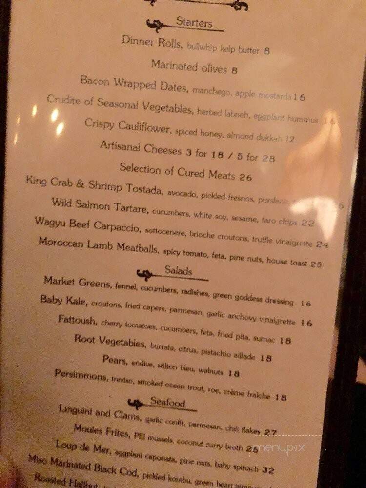 Chateau Marmont Restaurant - West Hollywood, CA menu_pic