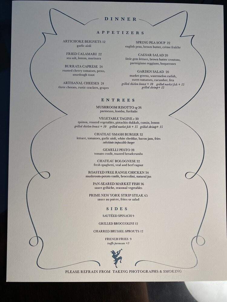 Chateau Marmont Restaurant - West Hollywood, CA menu_pic