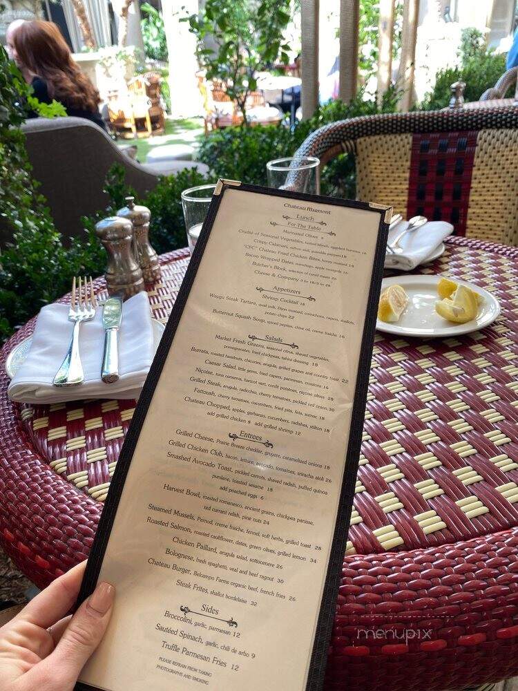 Chateau Marmont Restaurant - West Hollywood, CA menu_pic