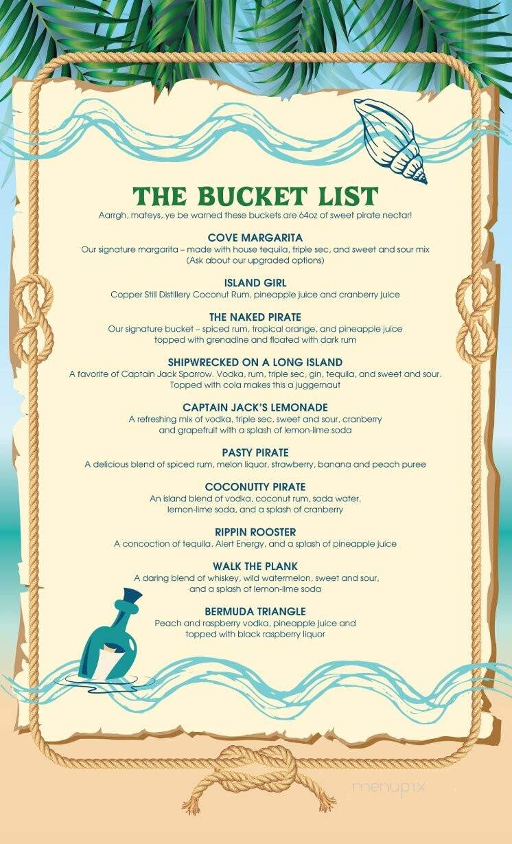 Pirate Cove Resort & Marina - Needles, CA menu_pic