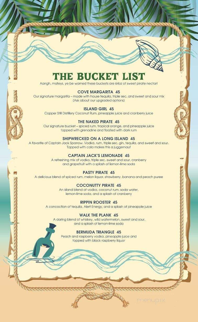 Pirate Cove Resort & Marina - Needles, CA menu_pic
