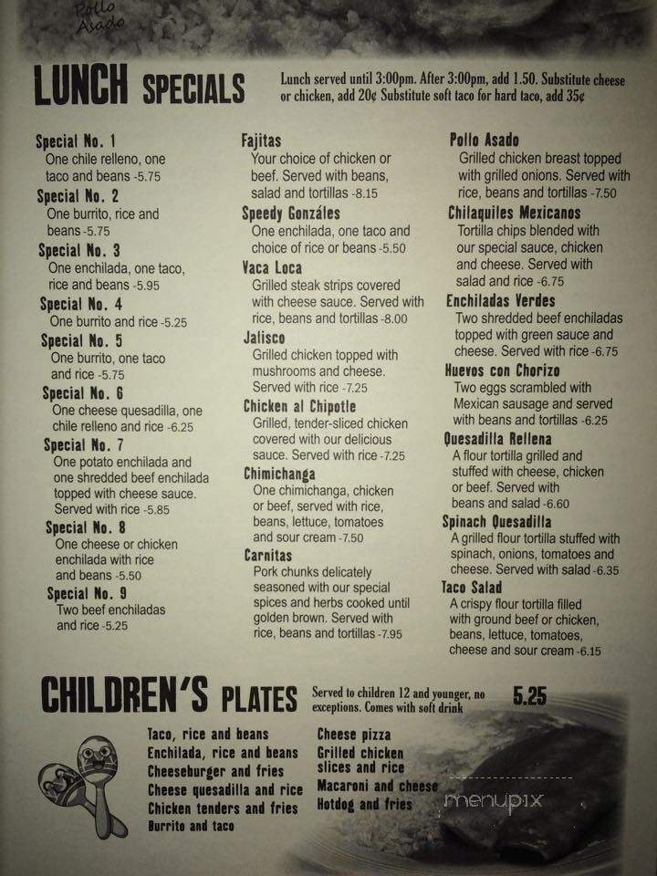 Plaza Maya - Charleston, WV menu_pic