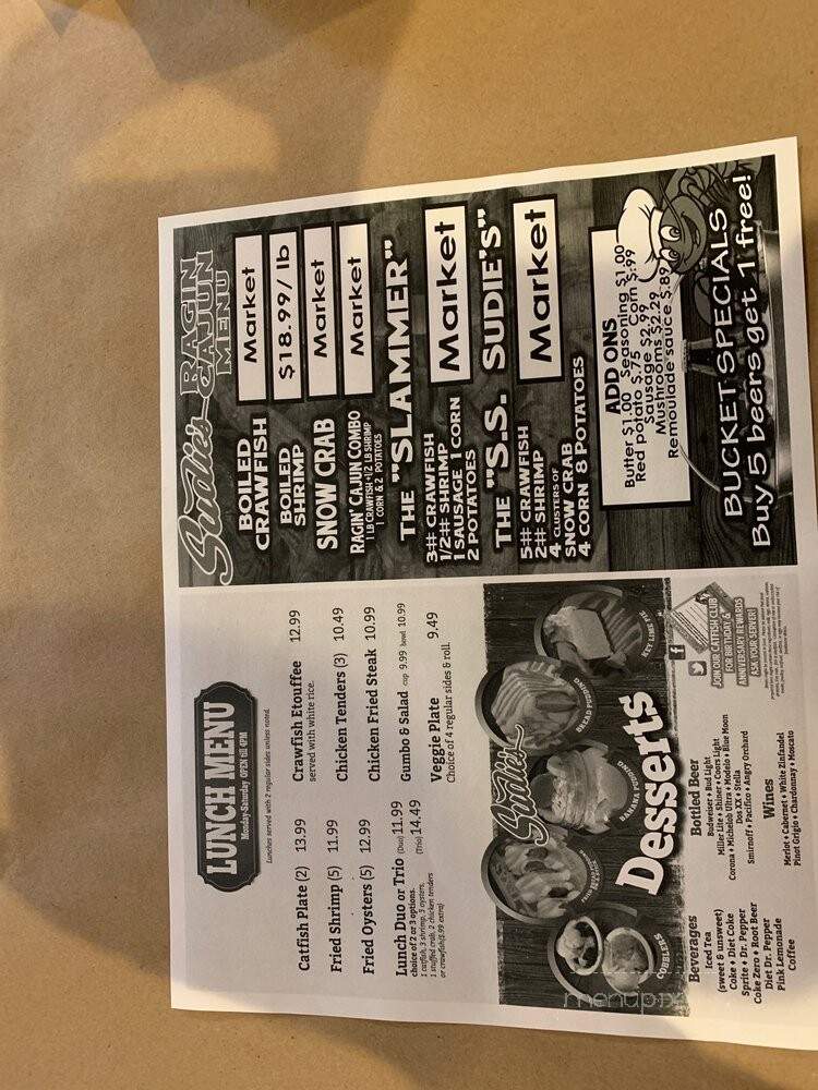 Sudies Catfish House - Pasadena, TX menu_pic