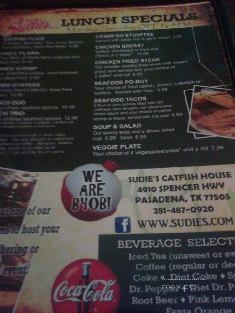 Sudies Catfish House - Pasadena, TX menu_pic