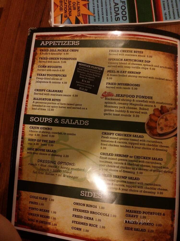 Sudies Catfish House - Pasadena, TX menu_pic