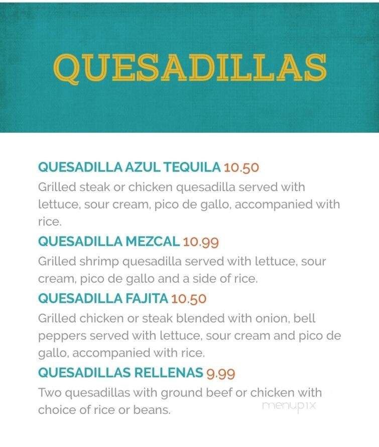 Azul Tequila - Napoleon, OH menu_pic