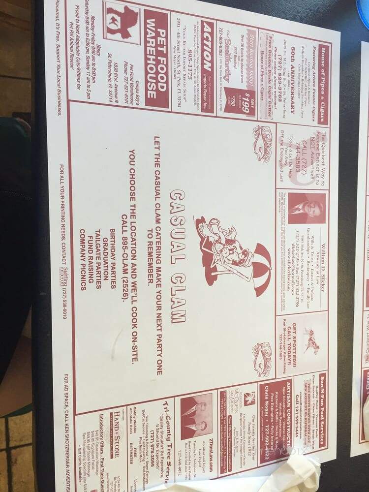 Casual Clam - St Petersburg, FL menu_pic