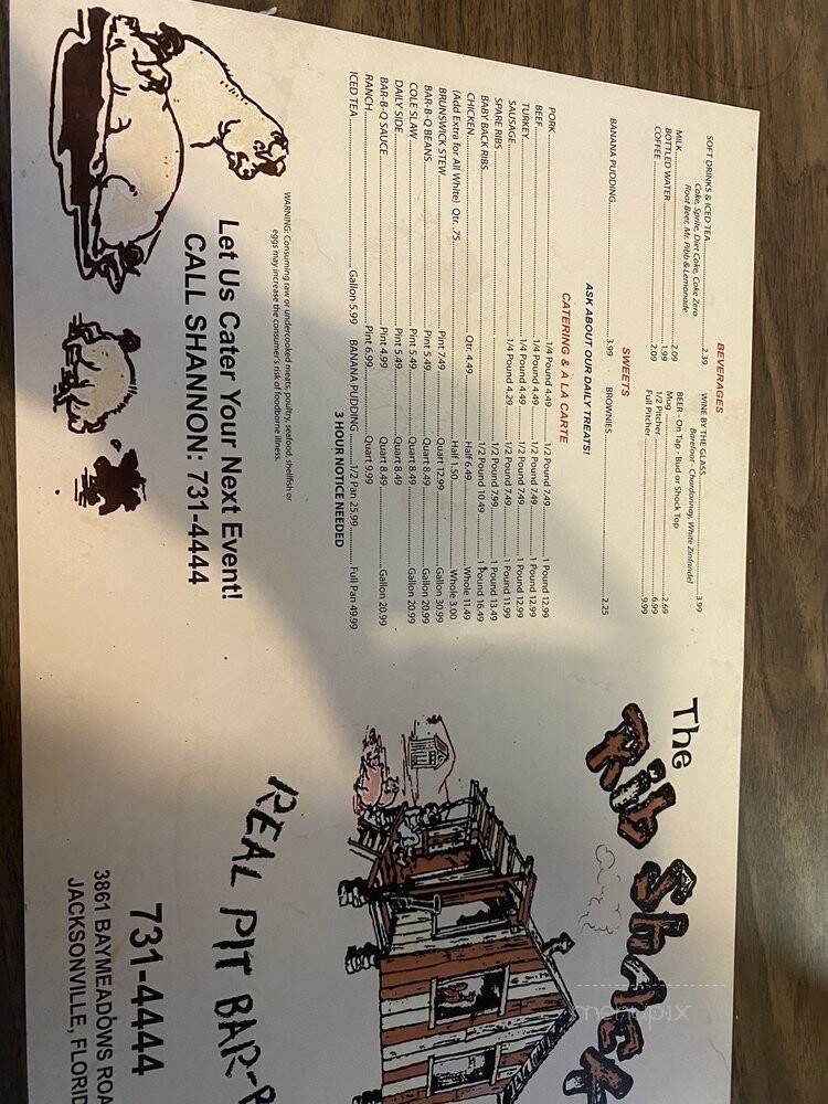 Rib Shack - Jacksonville, FL menu_pic