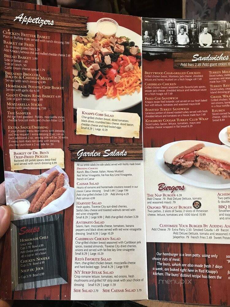 Red Knapps American Grill - Oxford, MI menu_pic