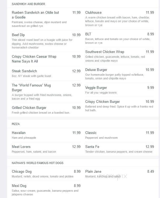 Copper Mug - Penticton, BC menu_pic