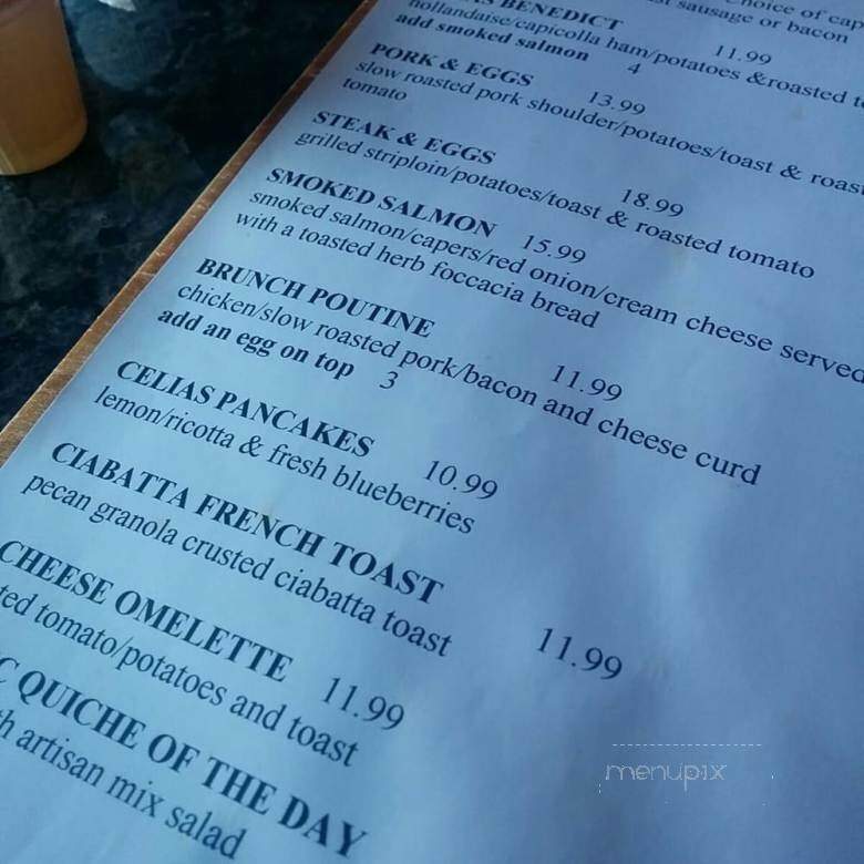 Zola's Restaurant - Ottawa, ON menu_pic