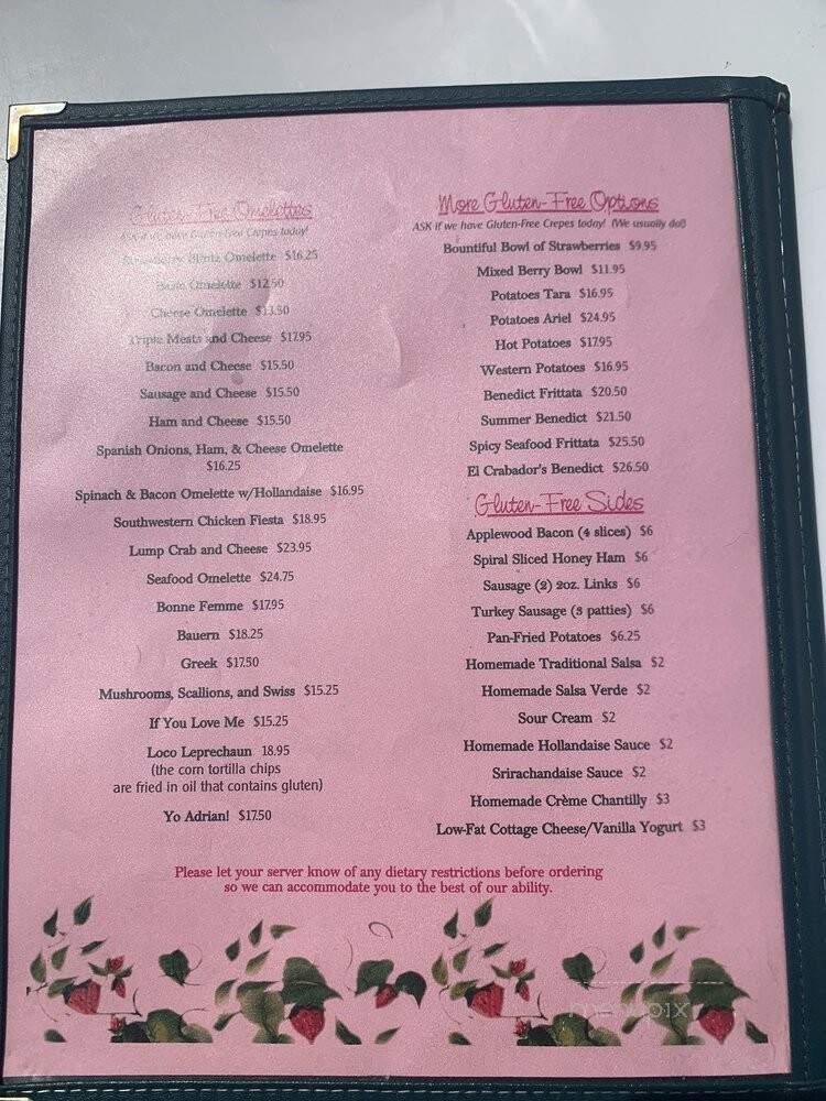 Bayside Skillet Crepe & Omelet - Ocean City, MD menu_pic