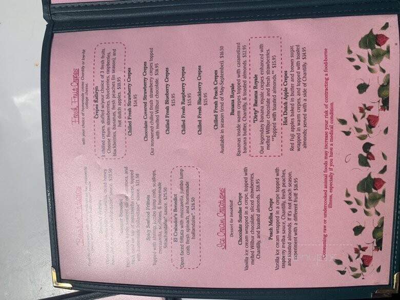 Bayside Skillet Crepe & Omelet - Ocean City, MD menu_pic