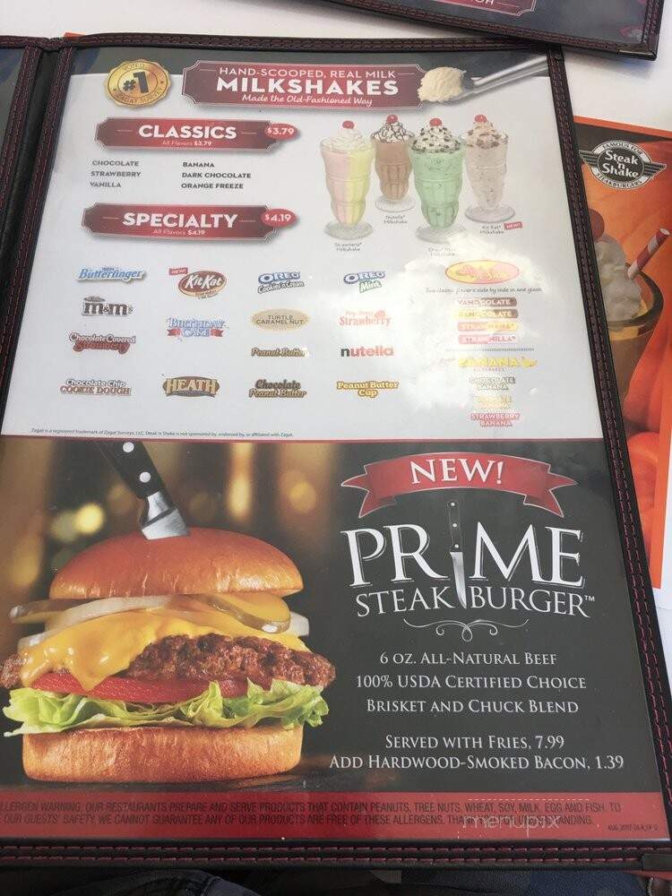 Steak 'n Shake - Rolla, MO menu_pic